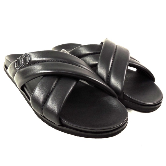 CASADEI ?? MEN\'S BLACK SOFT LEATHER FLAT SUMMER SANDALS main image 5